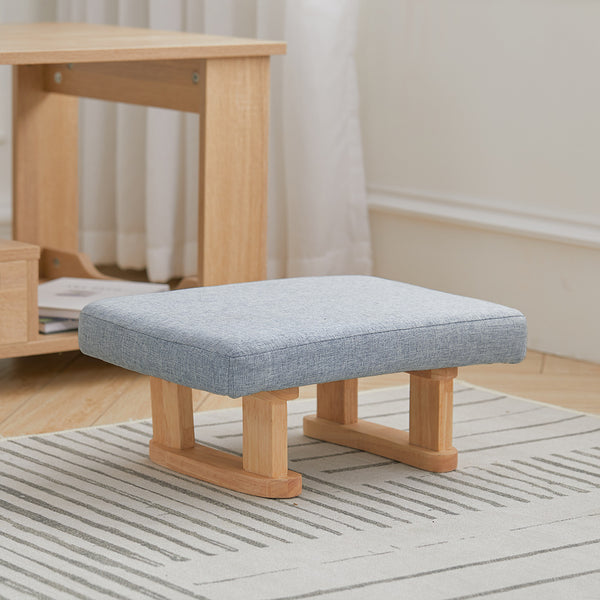 Small Linen Padded Stool Sofa Side Footstool Footrest Hallway Shoe Stool Living Room Bedroom Stool Seat