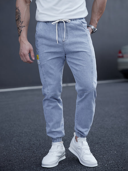 New Men's Washed Jeans for Spring and Autumn, Fashionable Ankle Pants, Comfortable Casual Trousers