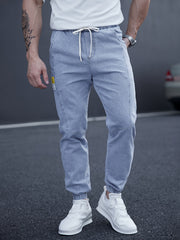 New Men's Washed Jeans for Spring and Autumn, Fashionable Ankle Pants, Comfortable Casual Trousers