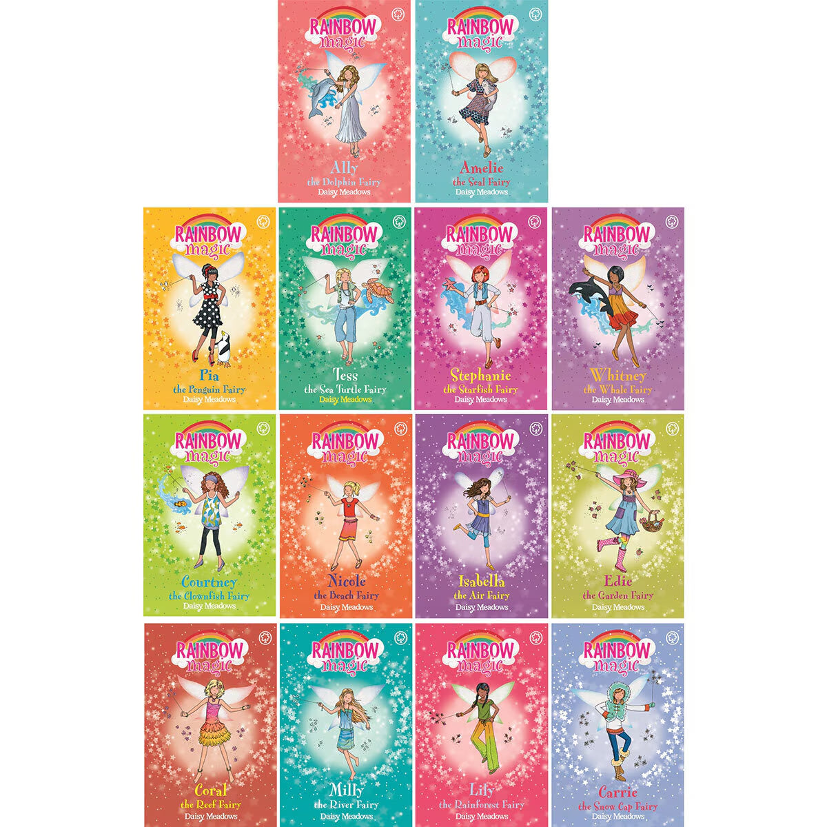 Rainbow Magic X14 Book Collection, Daisy Meadows (6+ Years)