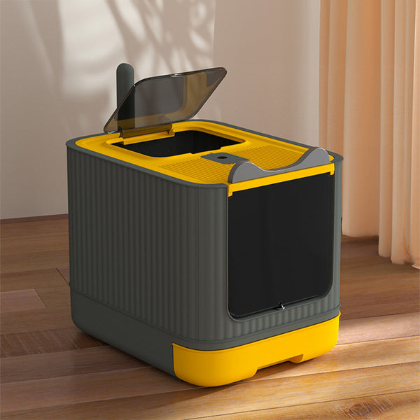 Cat Litter Box, Plastic Pet Toilet, Removable Litter Box, Large Cat Litter Box Hooded Litter Tray Drawer, UV Sterilization and Deodorization, Provide Your Cat with A Comfortable Place