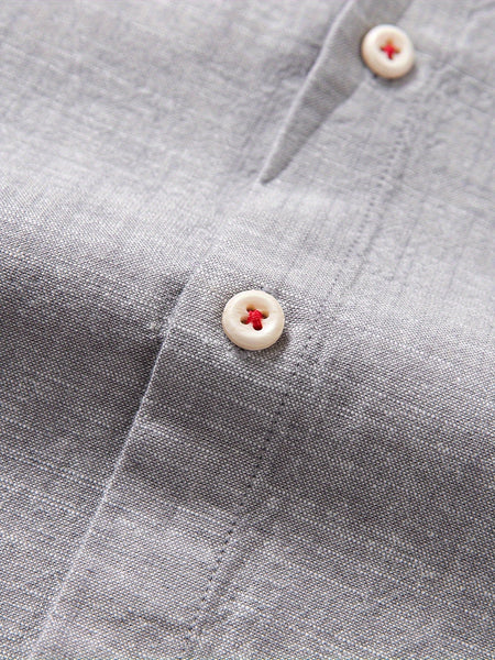 Linen Men'S Casual Shirt Long Sleeve Linen Solid Color Breathable Fashion Men'S Top Blouse Retro Open Front with Pockets