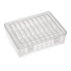 30 Compartment Clear Plastic Jewelry Organizer Case, Transparent Earring Storage Box with Removable Dividers, Compact Design for Travel and Vanity Display