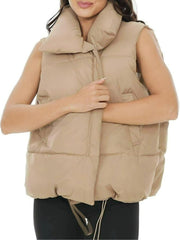 OverSize Puffer Duvet Gilet With Drawstrings