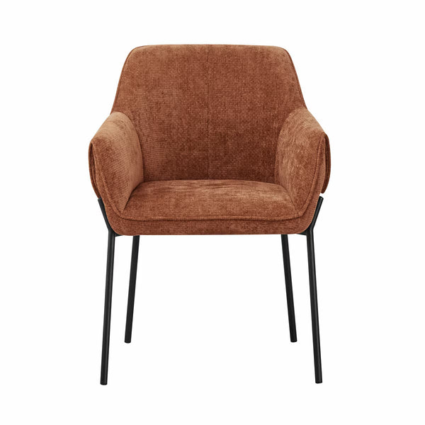 Manila Orange Fabric Dining Chair, 2 Pack