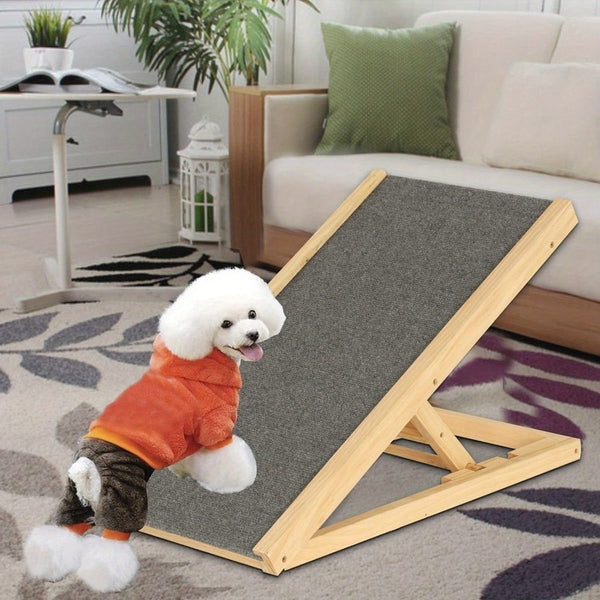 Dog Stair Ramp 70 * 35cm Adjustable Heights Pet Dog Non-Slip Puppy Ramp