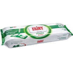 Fairy Power White Soap Scented Floor Cleaning Towels – 50 Mop-Compatible Disposable Wipes, Suitable for All Surfaces, Dermatologically Tested, Streak-Free Clean
