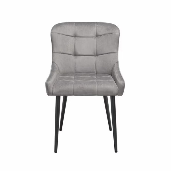 Indus Valley Kia Ceramic Extending Dining Table + 6 Grey Chairs, Seats 6-8