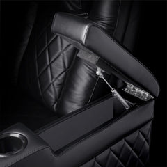 Valencia Tuscany Black Leather Power Reclining Home Theatre Sofa