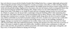 Schallen Portable Mini Folding Pocket Fan USB Rechargeable Electric Handheld Desk Fan Foldable Travel Cooling Fan with Quiet Motor Soft Blades Safe Design Lightweight Personal Fan for Home Office Desk Travel Camping Commuting Summer Cooling Fan (White Gre