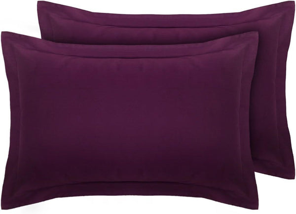 Pack of 2 Softtouch Ultra-Fine Pillowcases, 200Tc Pure 100% Polycotton Envelope Closure Pillow Covers, Available in a Variety of Colors, Fade-Resistant Fabric Bedding, Suitable for Various Style Settings, Machine Washable.