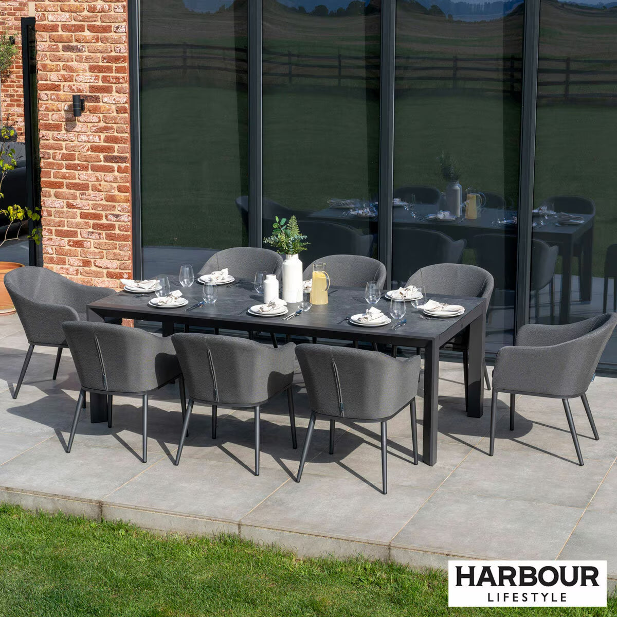 Harbour Lifestyle Luna 9 Piece Extending Dining Set
