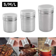 A Stainless Steel Shaker for Dusting Icing Sugar, Cocoa, And Flour, Perfect for Seasoning Spices