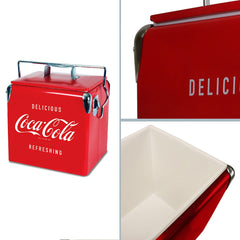 Coca-Cola 13L Stainless Steel Ice Chest with Bottle Opener 18 Can
