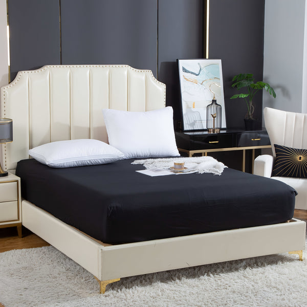 Soft And Breathable Bedding Solid Color Washable Fitted Sheet
