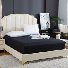 Soft And Breathable Bedding Solid Color Washable Fitted Sheet