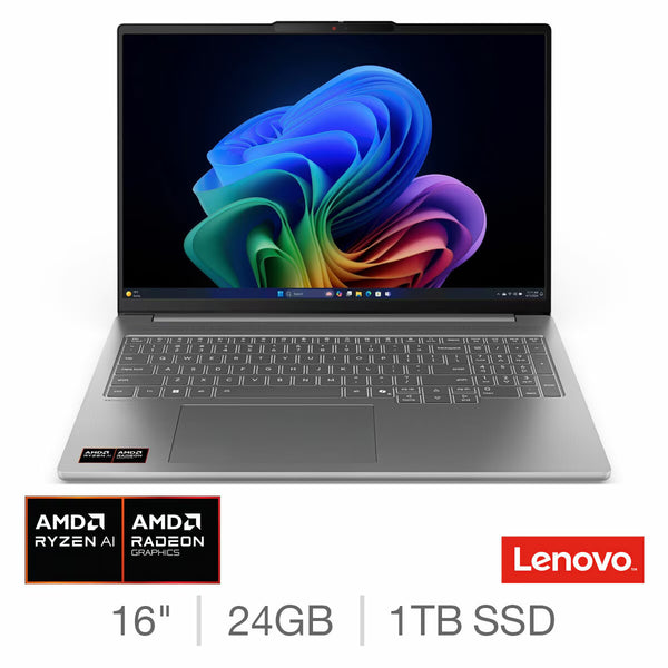 Lenovo Ideapad Pro 5, Copilot+ PC, AMD Ryzen AI 5, 24GB RAM, 1TB SSD, 16 Inch Laptop, 83JN0023UK