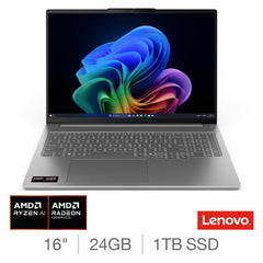 Lenovo Ideapad Pro 5, Copilot+ PC, AMD Ryzen AI 5, 24GB RAM, 1TB SSD, 16 Inch Laptop, 83JN0023UK