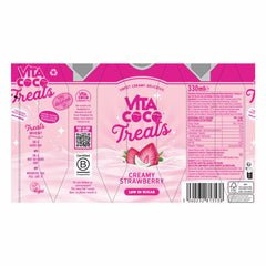 Vita Coco Treats Creamy Strawberry Coconut Water, 12 X 330Ml