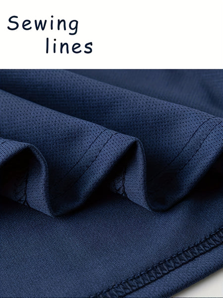 4pcs Set Men'S Summer Short Sleeve Polo Shirts, Solid Color Design, Regular Sleeve, Summer New Style, Casual Fashion, Breathable, Lapel Design, Pullover, Weekend Casual Wear, 140 Gsm Fabric Weight