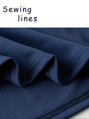 4pcs Set Men'S Summer Short Sleeve Polo Shirts, Solid Color Design, Regular Sleeve, Summer New Style, Casual Fashion, Breathable, Lapel Design, Pullover, Weekend Casual Wear, 140 Gsm Fabric Weight