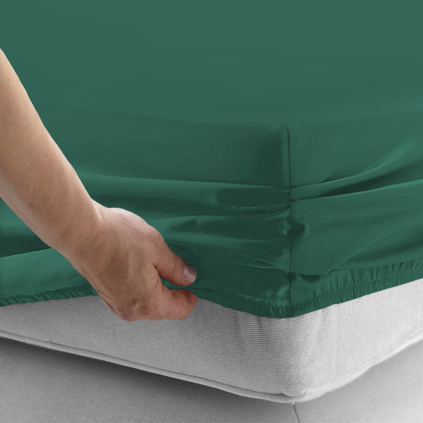 40cm Extra Deep Fitted Sheet – Solid Color Deep Pocket Sheet, Soft & Breathable Microfiber Bedding, All Seasons, Hotel-Quality, Machine Washable, Single, Double, King & Super King Sizes