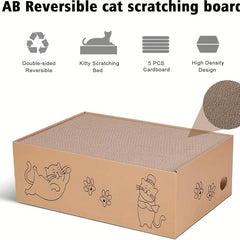 Pet Cat Kitten Cardboard Corrugated Scratcher Scratching Pad Sofa Board Mat