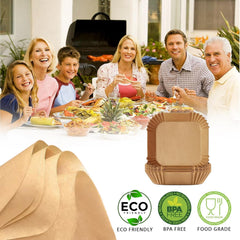 Roe Tenpo Air Fryer Liners, 100Pcs Disposable Baking Parchment Paper, Non-Stick & Greaseproof, Air Fryer Accessories for Ninja ON400UK AF140UK SL300UK, COSORI, Tefal, Russell Hobbs Air Fryer