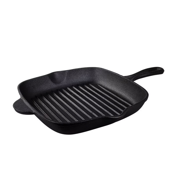 Tramontina Cast Iron Square Griddle Pan, 27Cm