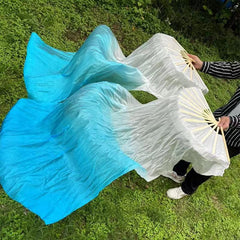 Graceful White Belly Dance Fans, Perfect for Rhythmic Dance, Featuring a Universal Design for Both Left And Right Hands, Making Them an Excellent Option for Festivities, Shows, And Cultural Events