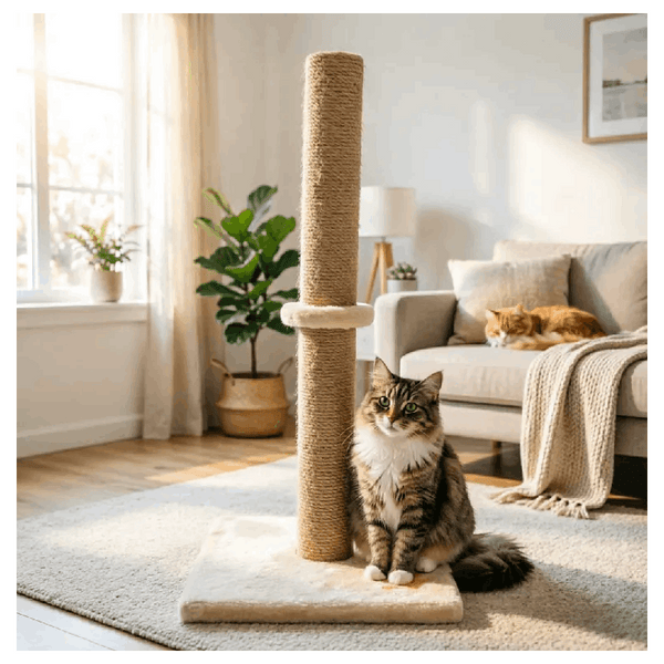 Cat Scratching Post 62CM Pole Scratcher Tree Scratch Post Woven Sisal Tall
