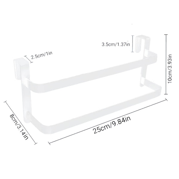 1pc/2pcs Kitchen Cabinet Towel Rack, Double Kitchen Towel Rack