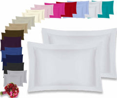 Pack of 2 Softtouch Ultra-Fine Pillowcases, 200Tc Pure 100% Polycotton Envelope Closure Pillow Covers, Available in a Variety of Colors, Fade-Resistant Fabric Bedding, Suitable for Various Style Settings, Machine Washable.