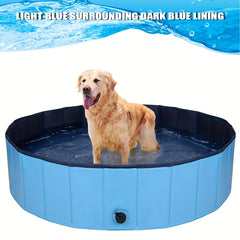 Foldable Dog Paddling Pool Pet Cat Swimming Pool Indoor/Outdoor Collapsible Summer Bathing Tub Shower Tub for Spring Outdoor Shower Play in Water