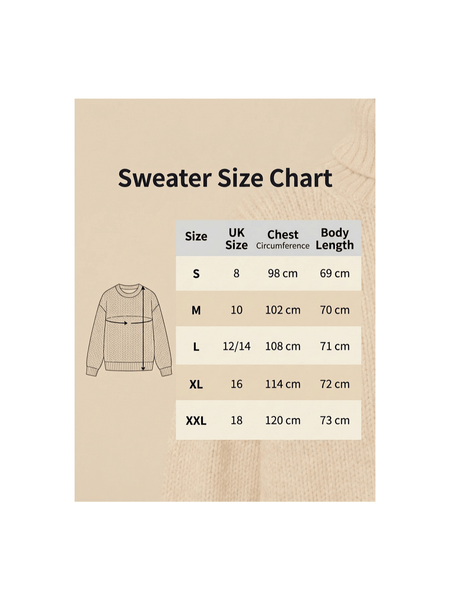 Ladies' Basic Long-Sleeve Sweater, Loose-Fit Top with Elegant Crew Neck.