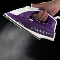 Russell Hobbs Supreme Steam Iron, Powerful Vertical Steam Function, Non-Stick Stainless Steel Soleplate, Easy Fill 300Ml Water Tank, 110G Steam Shot, 40G Continuous Steam, 2M Cord, 2400W, 23060