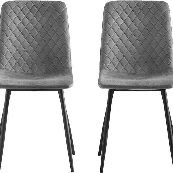 mcc direct Set of 2 Designer Velvet Chairs Fabric Dining Chairs with Metal Legs-Lexi Chairs