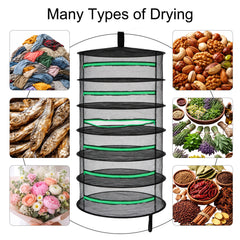 6/8 Layers Indoor/Outdoor Herb Drying Rack - Wall-Mounted, Made of Durable Oxford Fabric, Suitable for Drying Seeds, Vegetables, Fruits