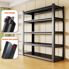 Heavy-Duty Shelving Unit Capable of Holding 1360.78 KG, Designed for Metal Shed Storage. Available in 3, 4, Or 5 Tiers, These Garage Shelves Are Perfect for Organizing Your Warehouse, Workshop, Standing Shelf