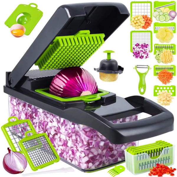 15in 1 Vegetable Chopper Fruit Salad Mandolin Slicer Food Dicer Cutter Peeler