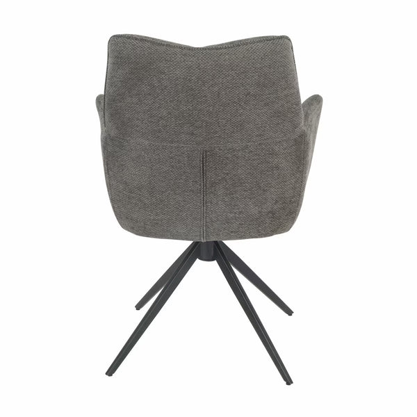 Indus Valley Capri Ceramic Extending Dining Table + 6 Grey Chairs, Seats 6-8