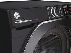 Hoover H-WASH 500 10Kg Freestanding Washing Machine, 1400 RPM, a Rated, Eco‑Power Inverter Motor, Hon App, 60 Programmes, Care Dose, Power Care System, Black, 60X59X85 Cm ‑ HW 410AMBCB/1-80