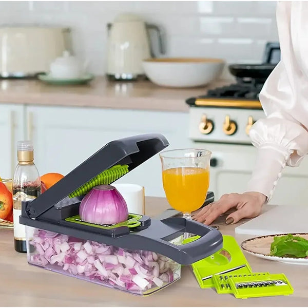 14-in-1 Safe Chopper Vegetable Cutter, Onion Chopper, Veggie Chopper, Chopper, Food Chopper, Food Chopper Manual Hand, Vegetable Slicer, Vegetable Chopper, Kitchen Gadgets, Vegetable Cutter