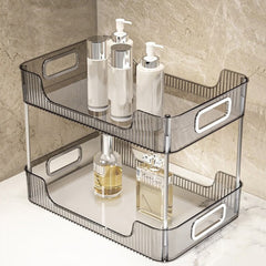Grey/Clear/Green Stackable Makeup Storage Box with Modern Acrylic Design, Cosmetic Display Organizer for Office Desk and Dressing Table, Practical Desktop Organizer Rack for Jewelry and Lipstick, Perfect Gift Idea for Women and Girls