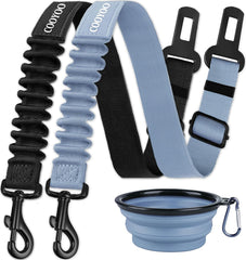 COOYOO Dog Seat Belt,3 Piece Set Retractable Dog Car Harness Adjustable Dog Seat Belt for Vehicle Nylon Pet Safety Seat Belts Heavy Duty & Elastic