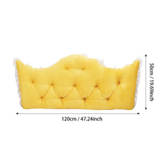 Large Ultra-Soft Comfortable Plush Backrest Pillow, Princess Style Reading Cushion, Neck and Back Support, Luxurious Fashionable Home Style Multifunctional Lace Ruffled Headboard Cushions, Suitable for Bedroom, Living Room, Dorm, Sofa Home Decor, Machine