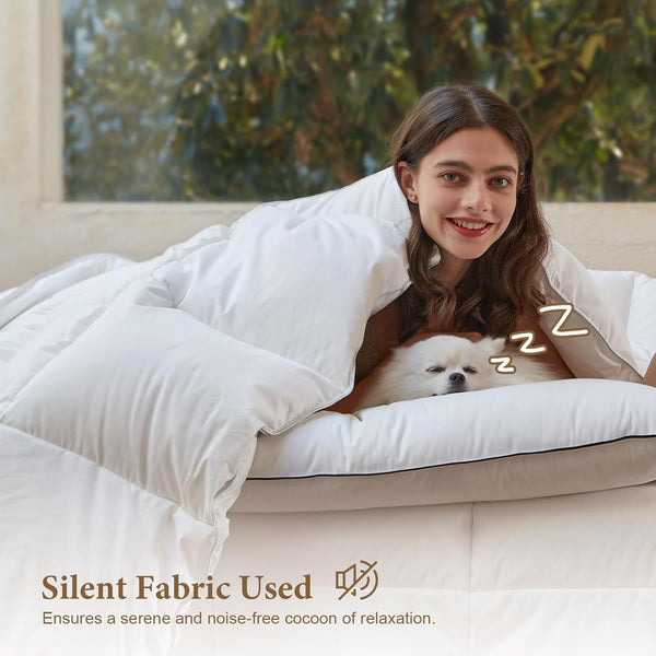 Duvet All Season Comforter Made in UK Microfiber Cover, Lightweight Skin Friendly Quilt, Down Alternative Ultra-Soft Plush Breathable Duvet set Bed
