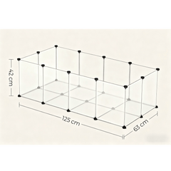 Pet Playpen, Pet Fence Indoor, Modular Animal Pen with Floor, for Hamsters, Rabbits, Hedgehogs, Ferrets
