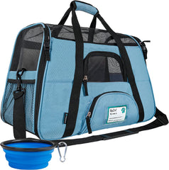 Petami Premium Airline Approved Soft-Sided Pet Travel Carrier | Ideal for Small - Medium Sized Cats, Dogs, and Pets | Ventilated, Comfortable Design with Safety Features (Small, Pink)