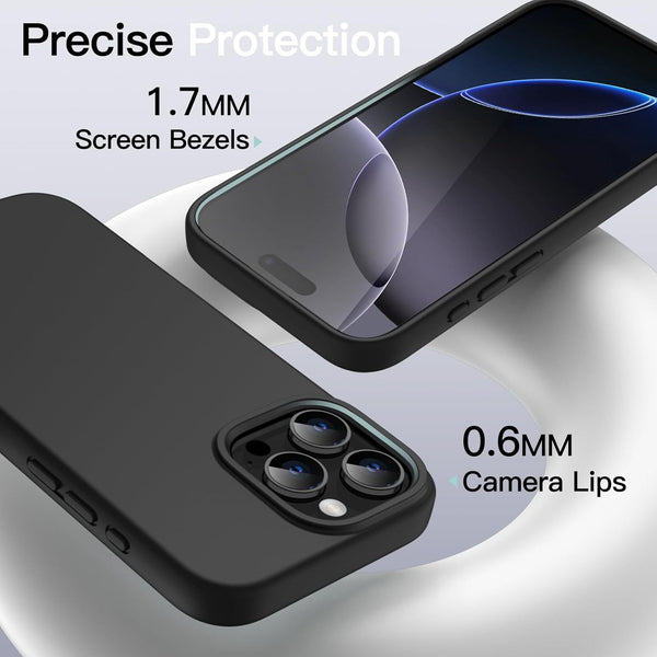 Case For iPhone 16 Pro Max Plus 15 Pro Max Plus 16e (2025) 14 Pro Max Plus 13 Pro Max Mini 12 Pro Max Mini 11 Pro Max Black Shockproof Phone Cover